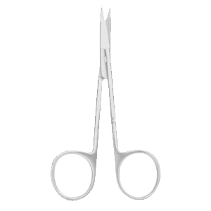 IRIS-fijne schaar (ronde type)-S/S Cvd/24*4.6mm/9.5cm