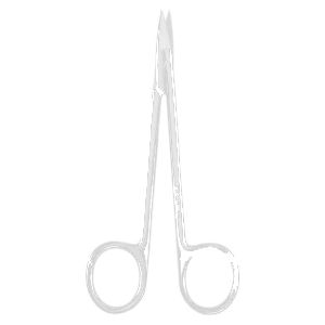 QUINBY fijne schaar (ronde type)-S/S Str/17*6mm/12.5cm